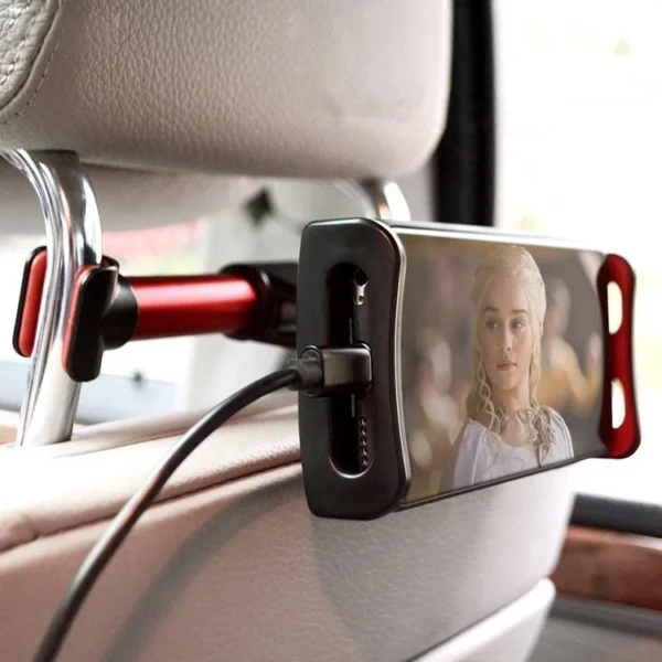 High Quality 360 Degree Rotation Backseat Car Mobile Phone Holder Rear Seat Pillow Support Bracket Headrest Tablet Mount For Car - Image 5