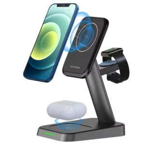 Portable 15w 3 in 1 wireless charger Stand Magnetic Phone Holder Fast Wireless Charger Stand